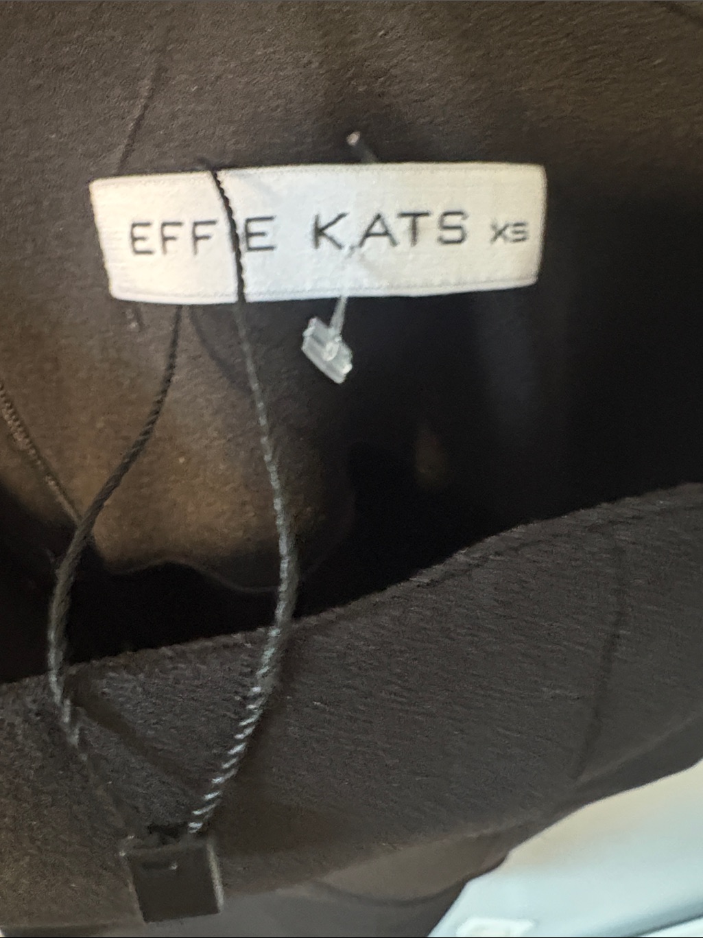 Effie Kats Black Mini Dress Structured Corset Xs Lbd Minimalist — image 6 of 6